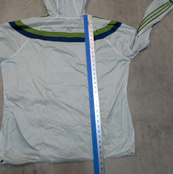 Seattle Sounders 2014 Rain Jacket Mens 2XL Full Zip Hooded White Green Adidas - Picture 7 of 8